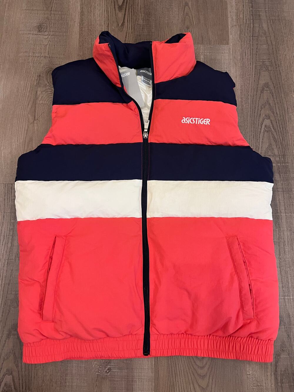 NWT Asicstiger Men's CB Colorblock Down Puffy Vest